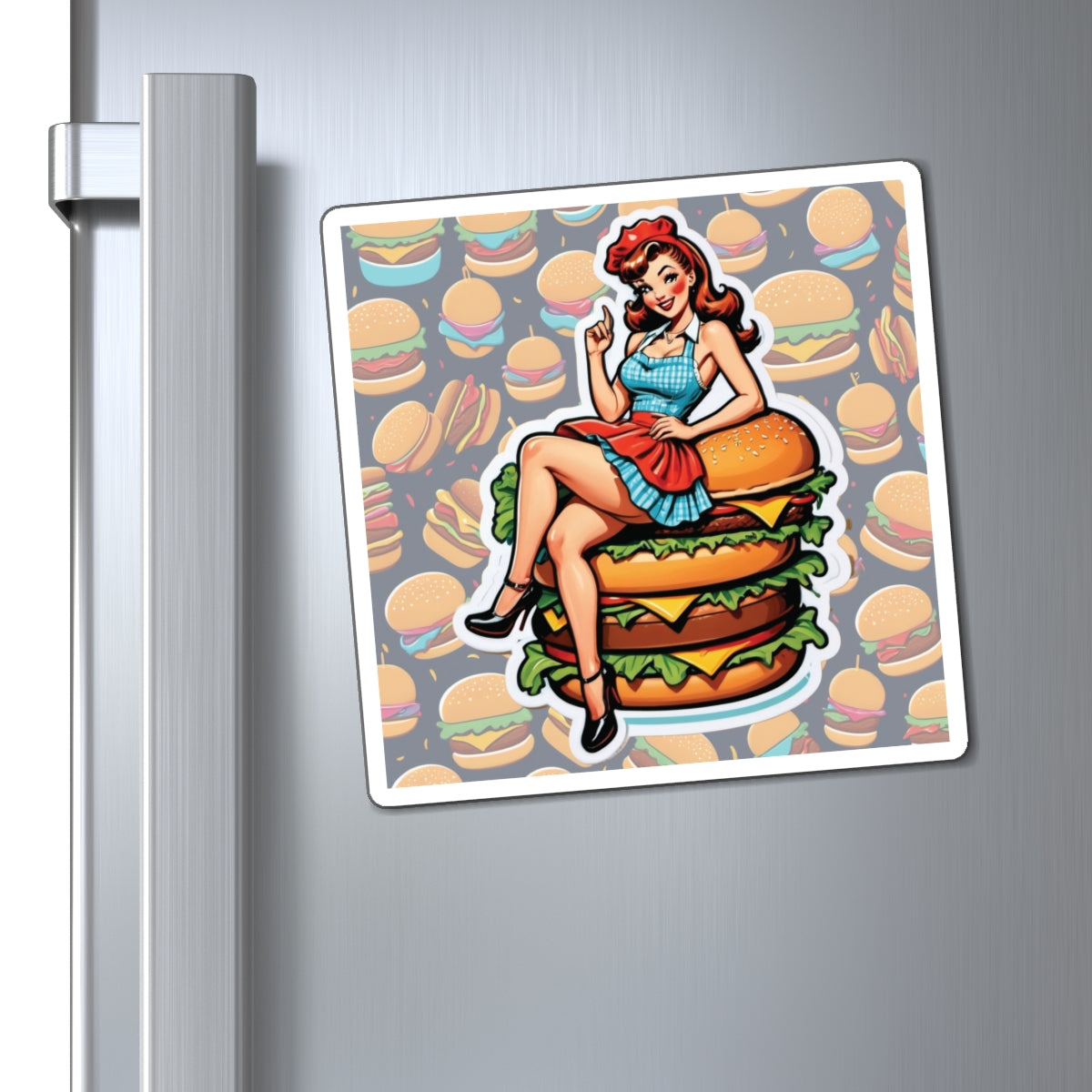 National Burger Day II Pin Up Girl Magnet