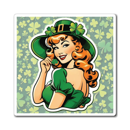 St. Patrick's Day Pin Up Girl Magnet