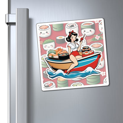 National Sushi Day Pin Up Girl Magnet