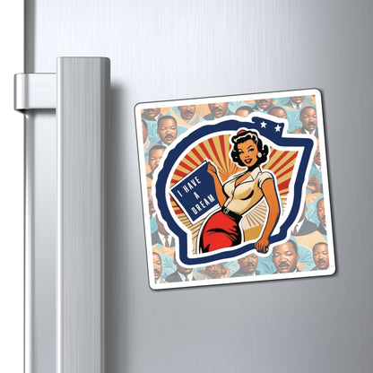 Dr. Martin Luther King Jr. Day Pin Up Girl Magnet