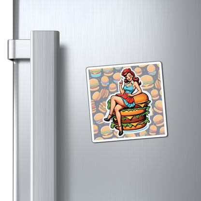 National Burger Day II Pin Up Girl Magnet