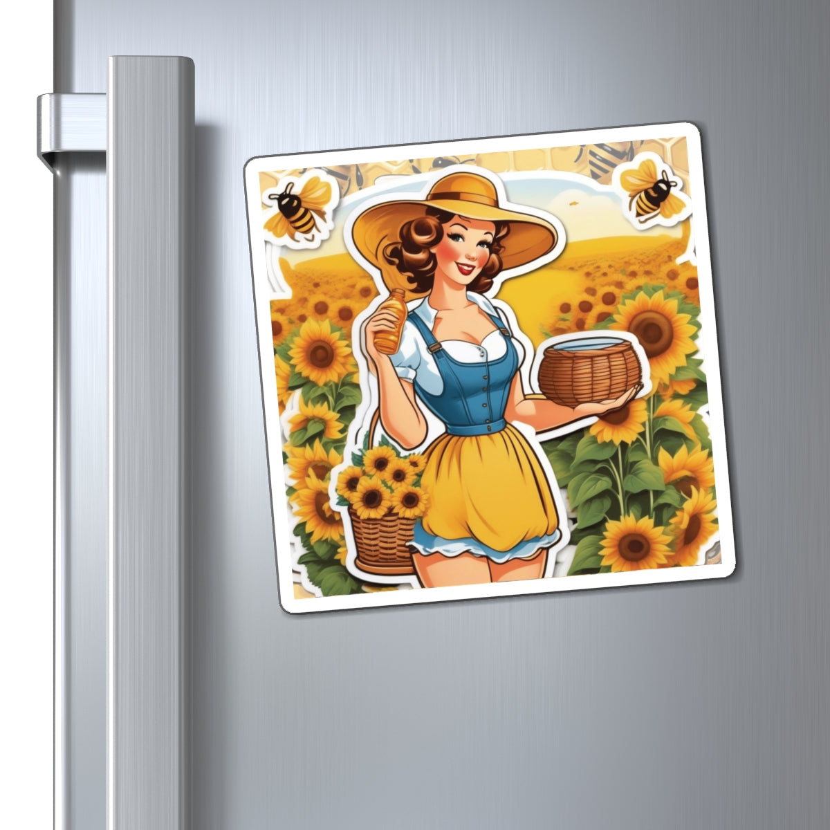 National Honey Bee Day V Pin Up Girl Magnet