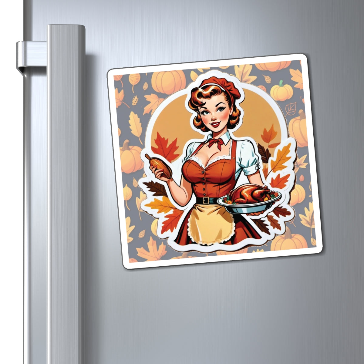 Thanksgiving II Pin Up Girl Magnet