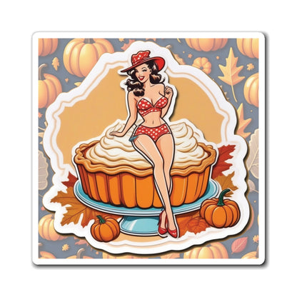 National Pumpkin Pie Day Pin Up Girl Magnet