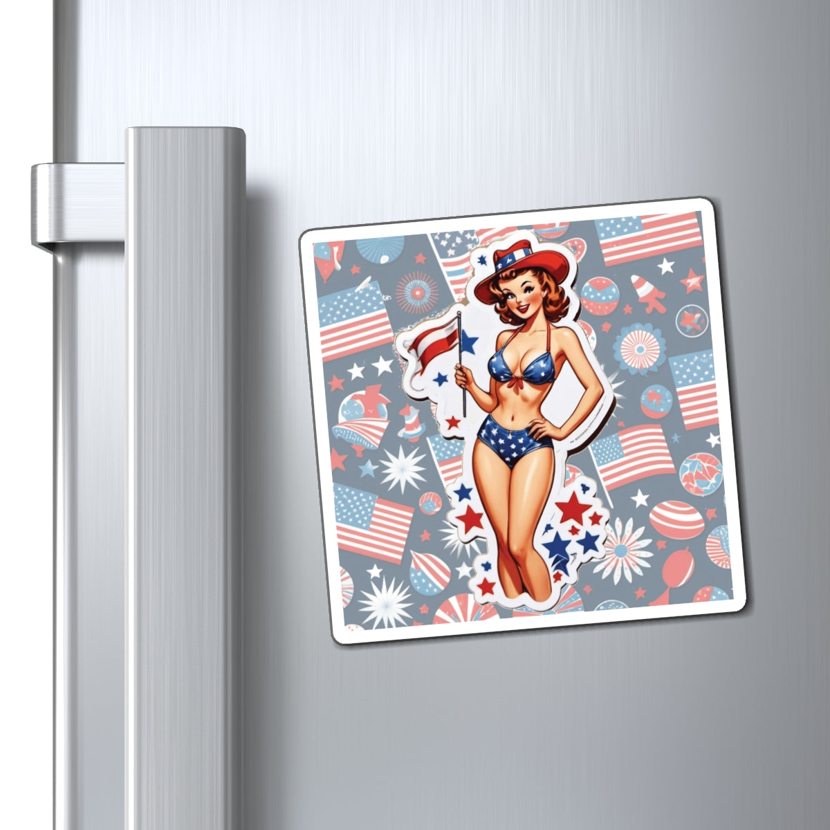 Fourth of July VII Pin Up Girl Magnet