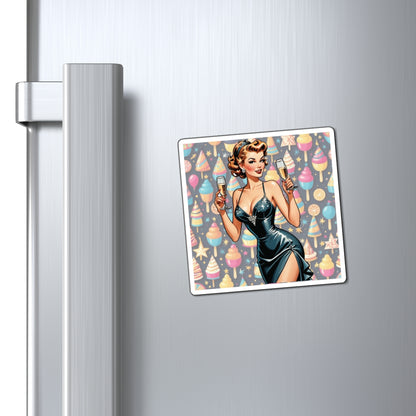 New Years Eve II Pin Up Girl Magnet