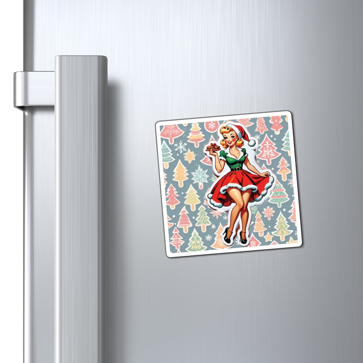 Christmas Pin Up Girl Magnet