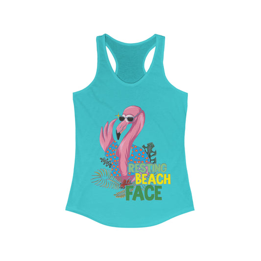 Resting Beach Face Tank Top