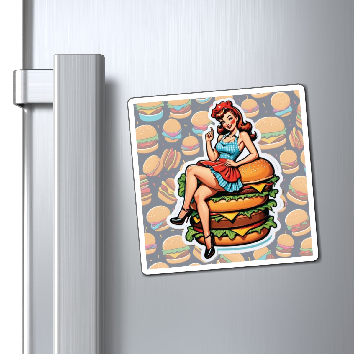 National Burger Day II Pin Up Girl Magnet