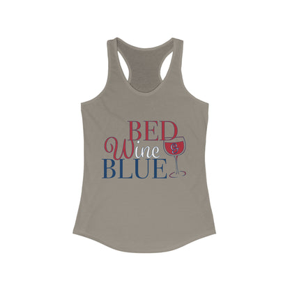 Bed Wine & Blue Tank Top