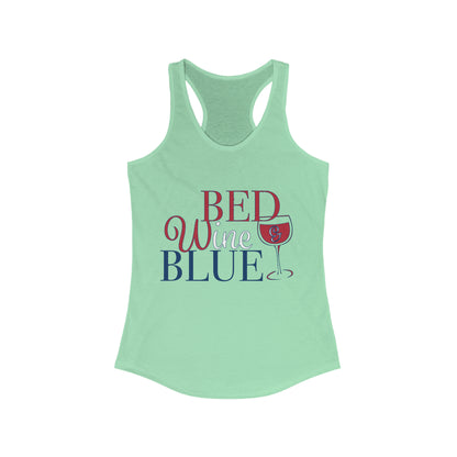 Bed Wine & Blue Tank Top