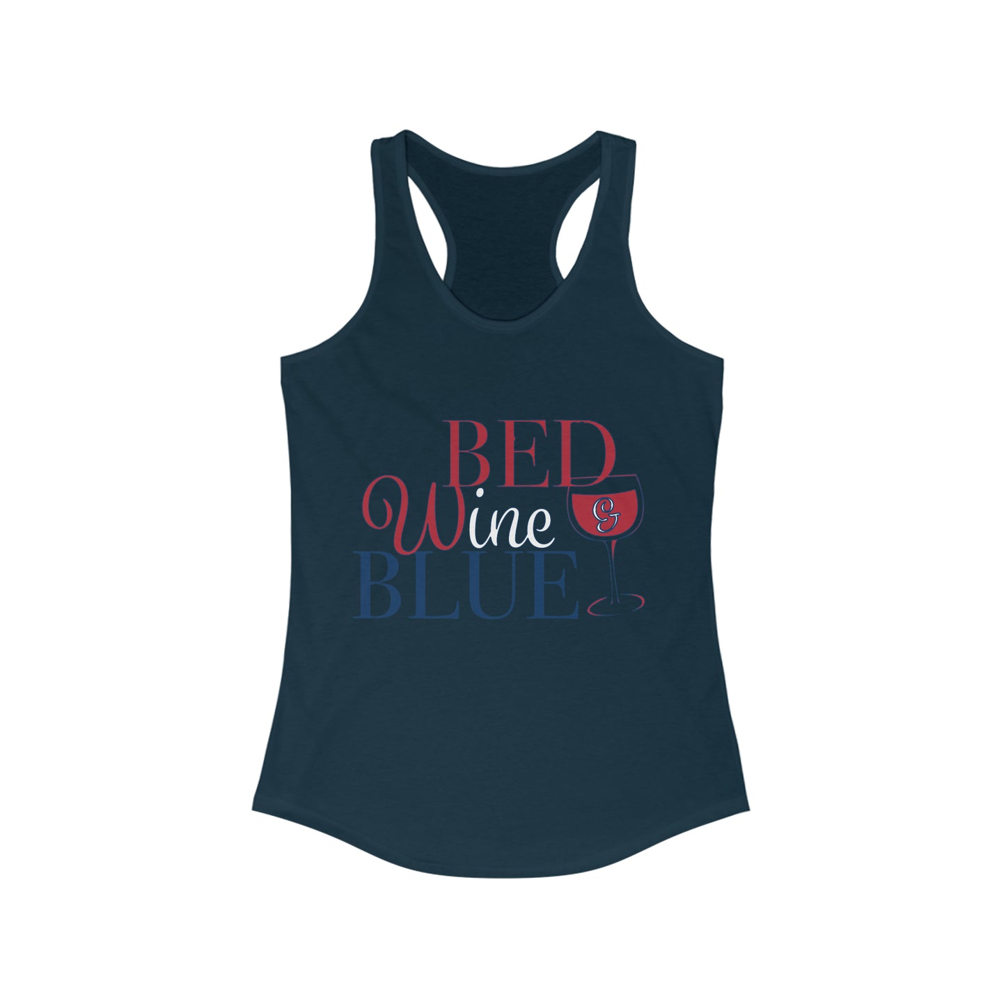 Bed Wine & Blue Tank Top