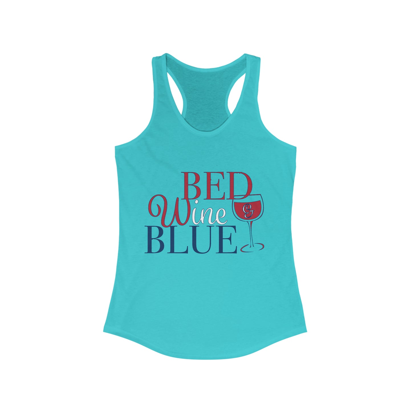 Bed Wine & Blue Tank Top