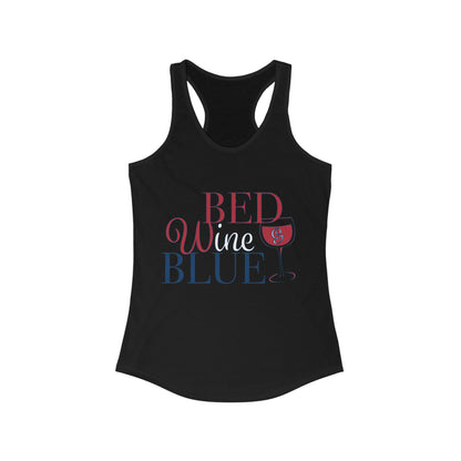 Bed Wine & Blue Tank Top