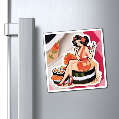 National Sushi Day IV Pin Up Girl Magnet