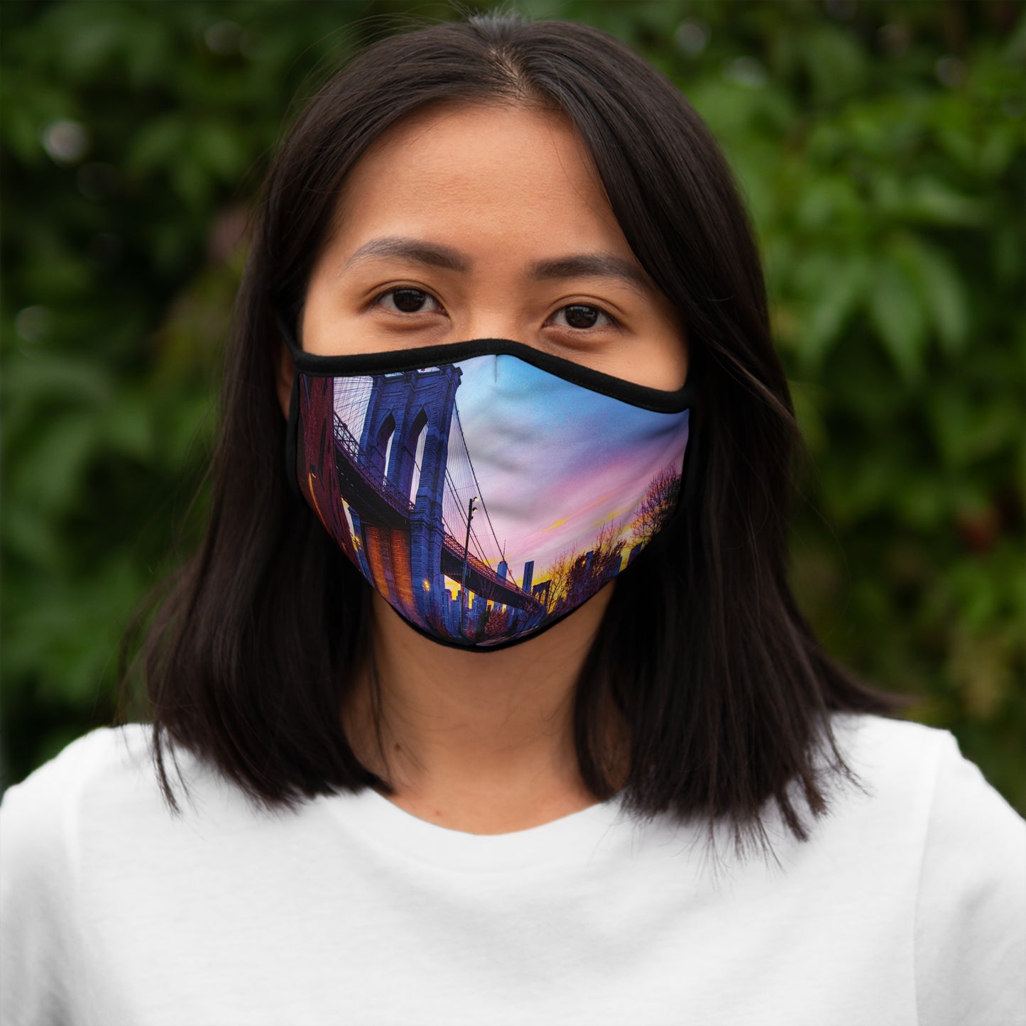 Brooklyn Bridge Fitted Polyester Face Mask