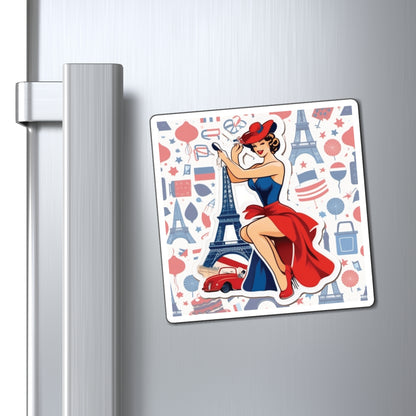 Bastille Day IV Pin Up Girl Magnet