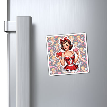 Valentine's Day Pin Up Girl Magnet