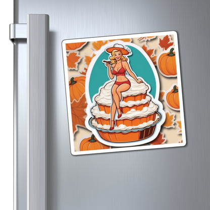 National Pumpkin Pie Day VII Pin Up Girl Magnet