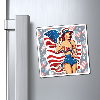 Fourth of July II Pin Up Girl Magnet