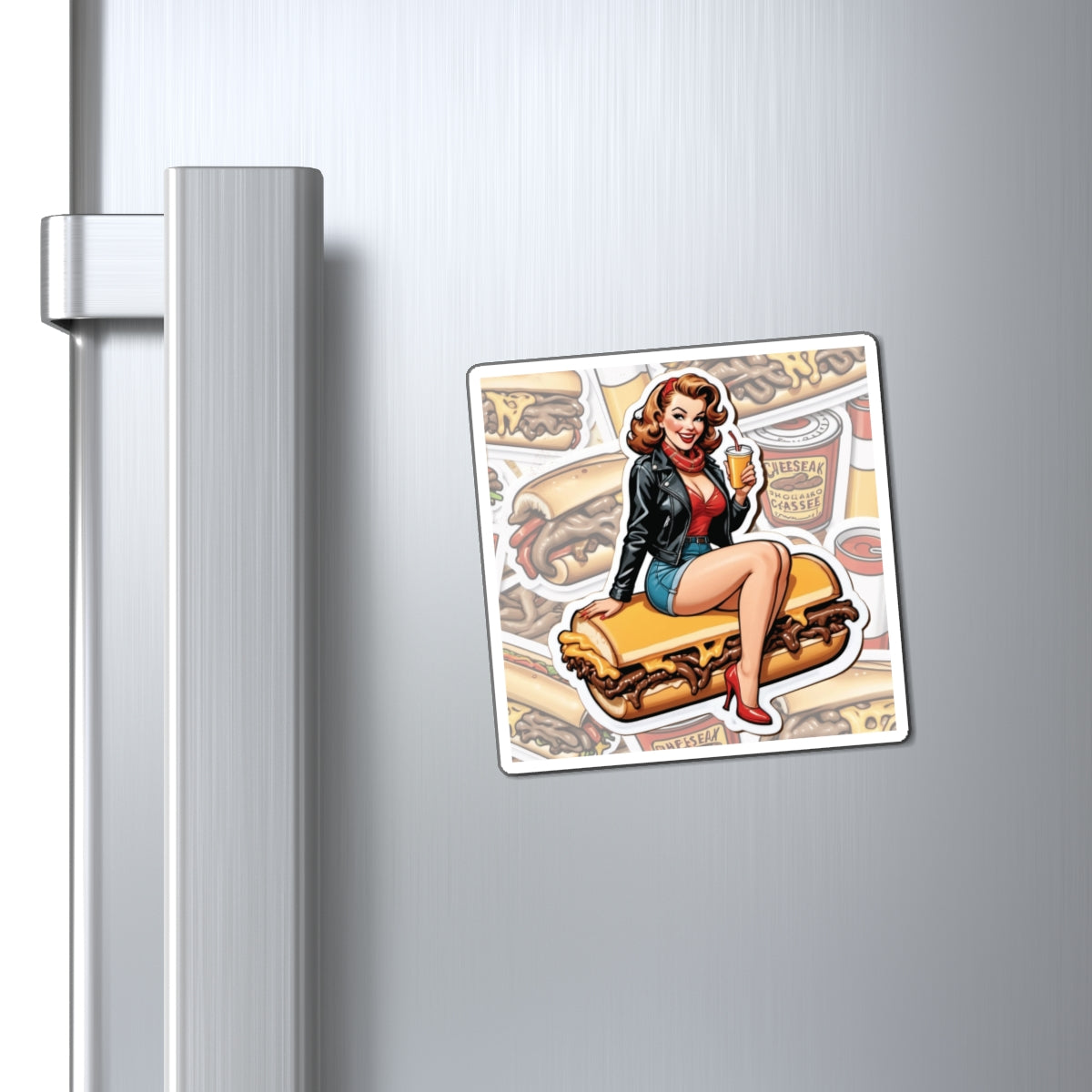 National Cheesesteak II Pin Up Girl Magnet