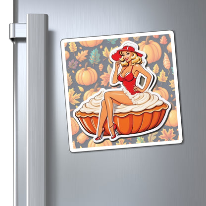 National Pumpkin Pie Day IV Pin Up Girl Magnet