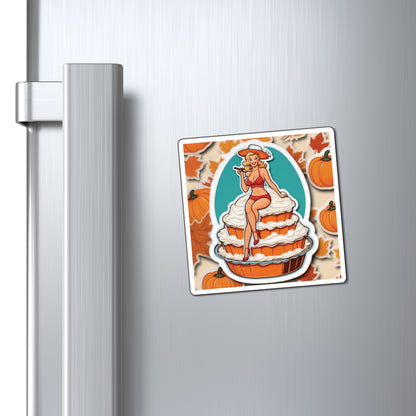 National Pumpkin Pie Day VII Pin Up Girl Magnet