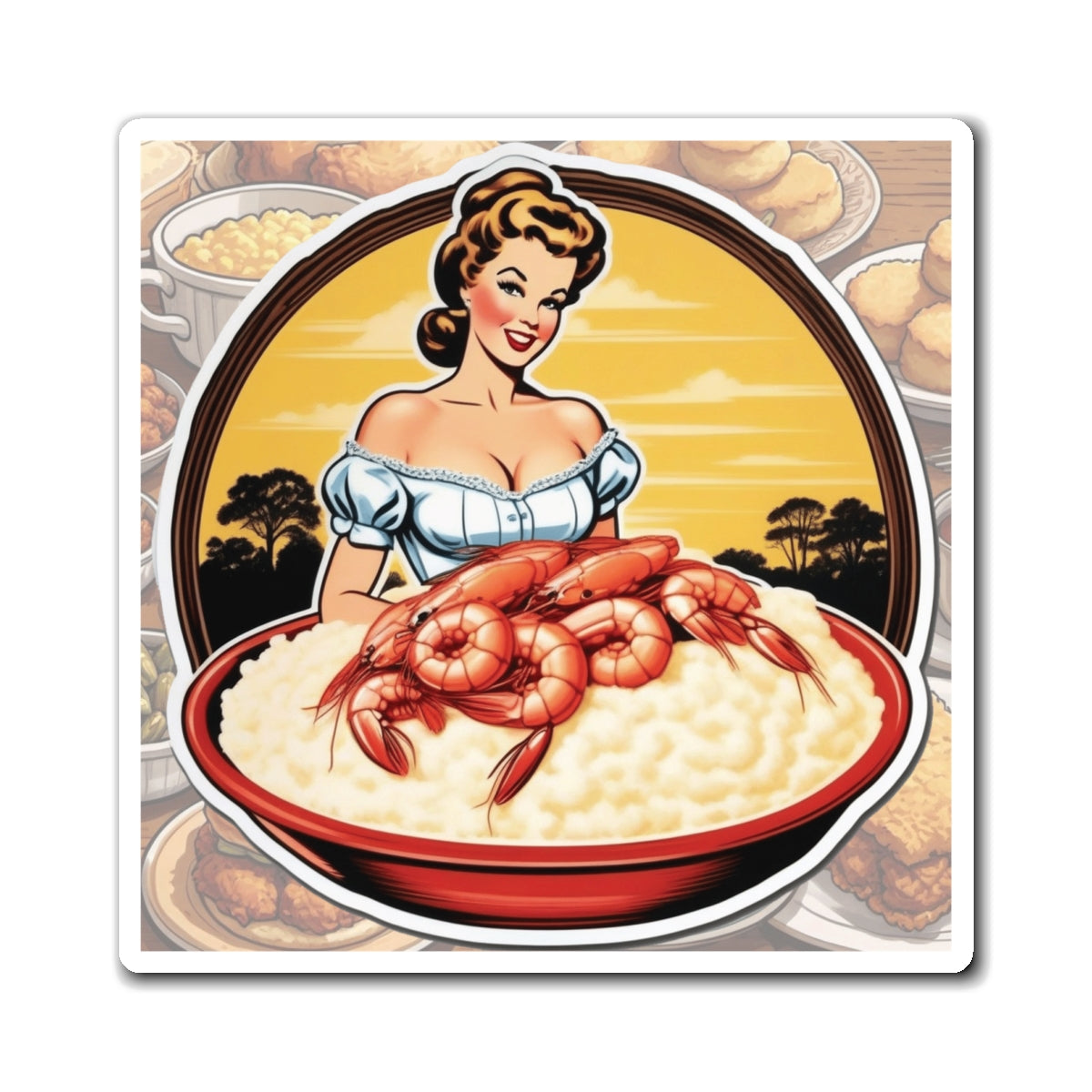 National Grits Day III Pin Up Girl Magnet