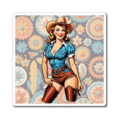 National Day of the Cowgirl Pin Up Girl Magnet