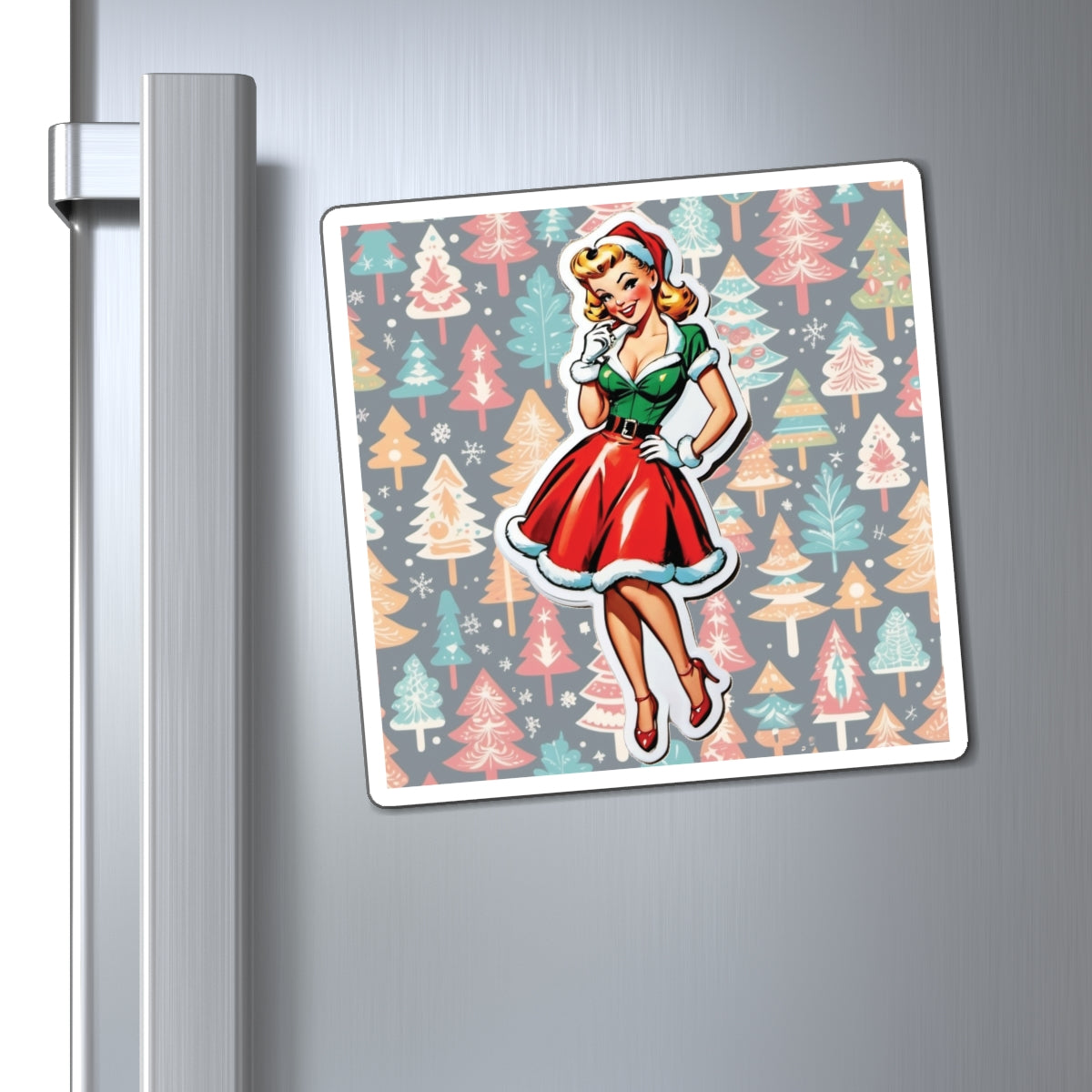 Christmas VIII Pin Up Girl Magnet