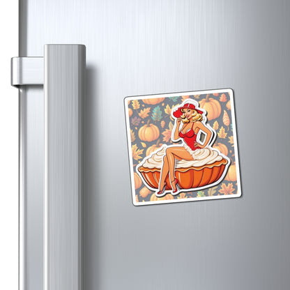 National Pumpkin Pie Day IV Pin Up Girl Magnet