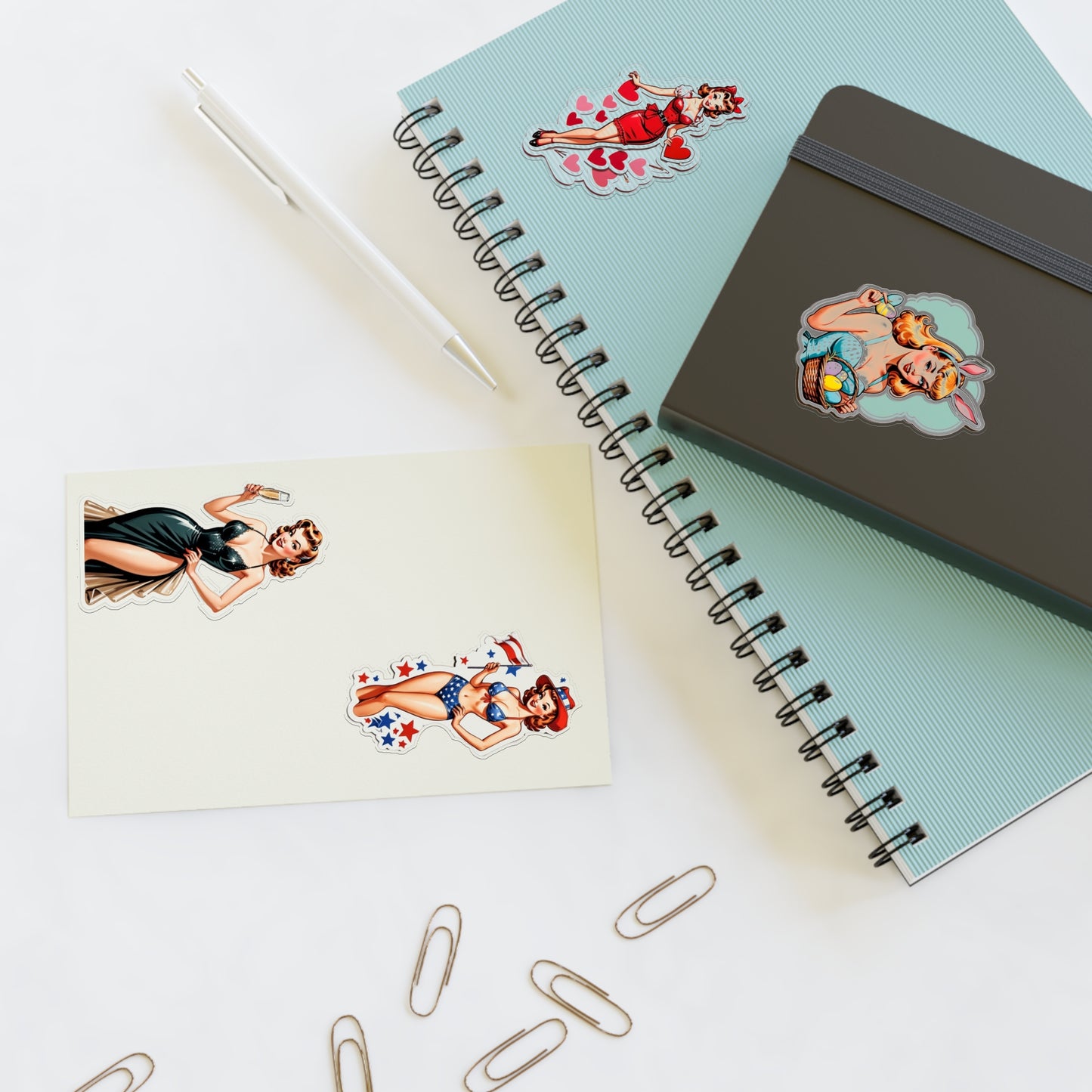 Pin Up Girl Sticker Sheets - Holidays Collection