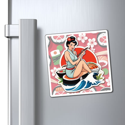 National Sushi Day V Pin Up Girl Magnet