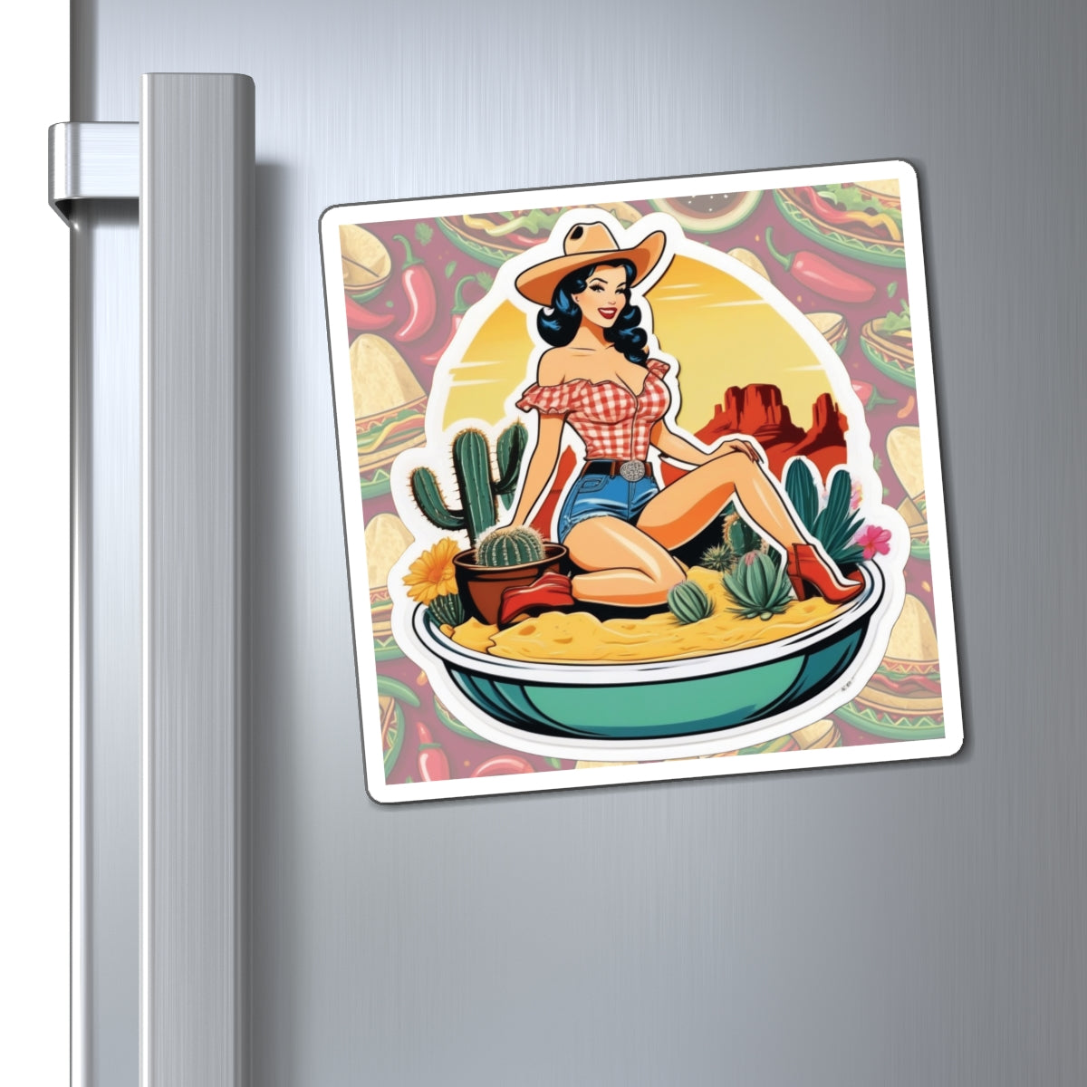 National Queso Day III Pin Up Girl Magnet