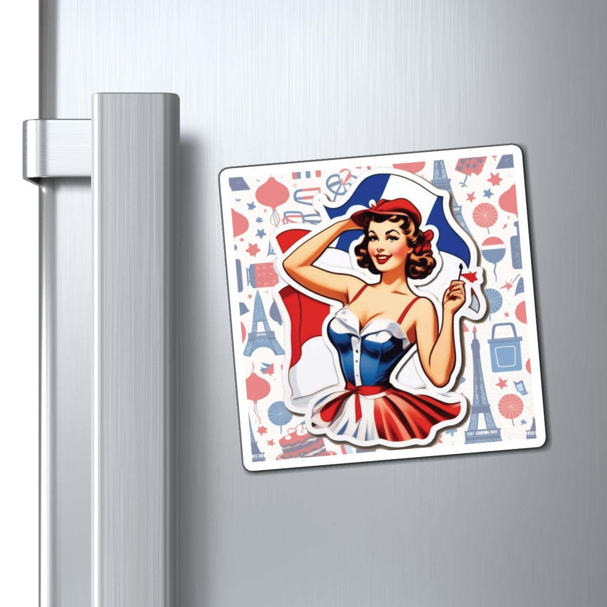 Bastille Day III Pin Up Girl Magnet