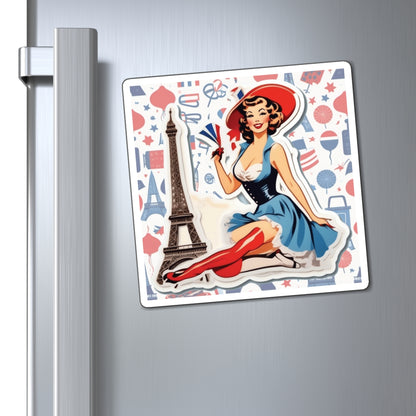 Bastille Day Pin Up Girl Magnet