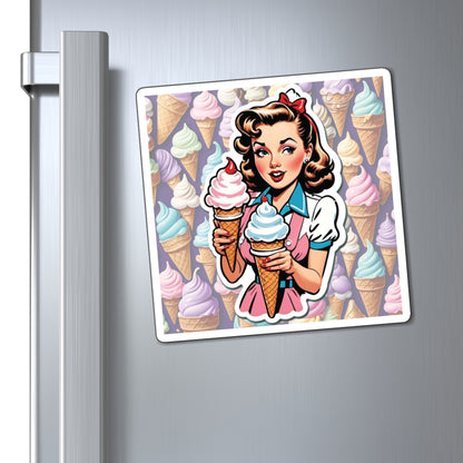 National Ice Cream Day II Pin Up Girl Magnet