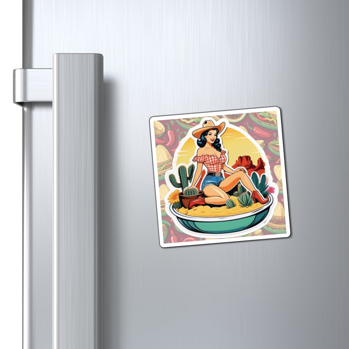 National Queso Day III Pin Up Girl Magnet