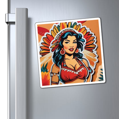 Indigenous Peoples' Day Pin Up Girl Magnet