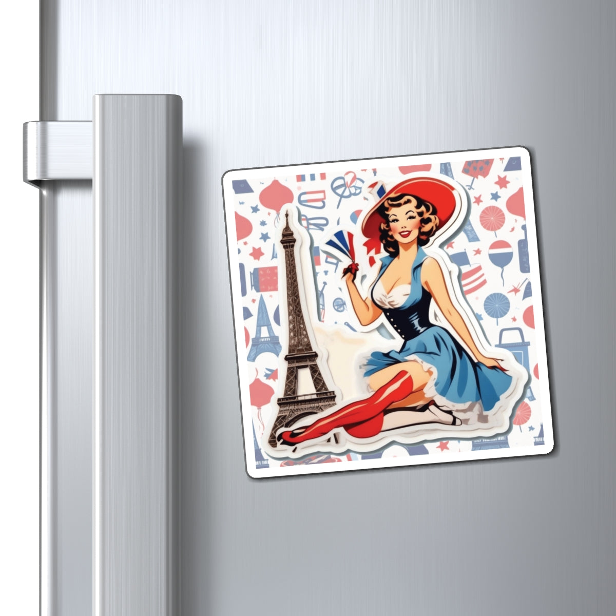 Bastille Day Pin Up Girl Magnet