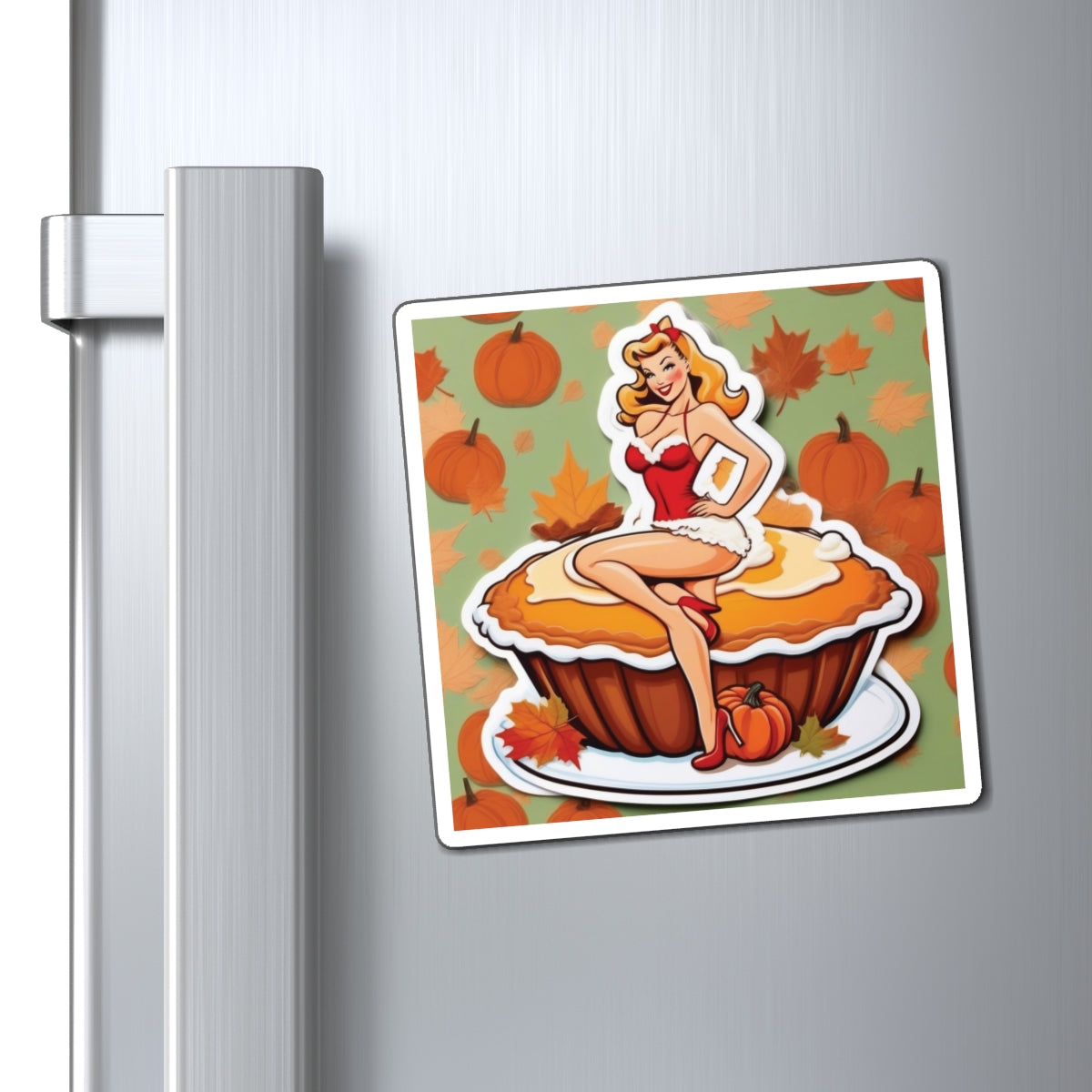 National Pumpkin Pie Day VI Pin Up Girl Magnet