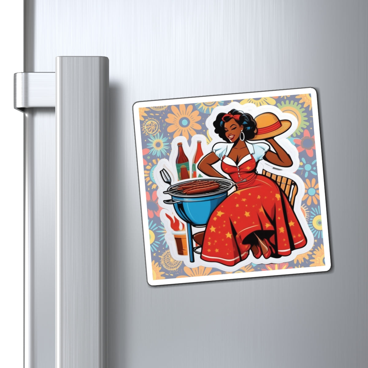 Juneteenth III Pin Up Girl Magnet