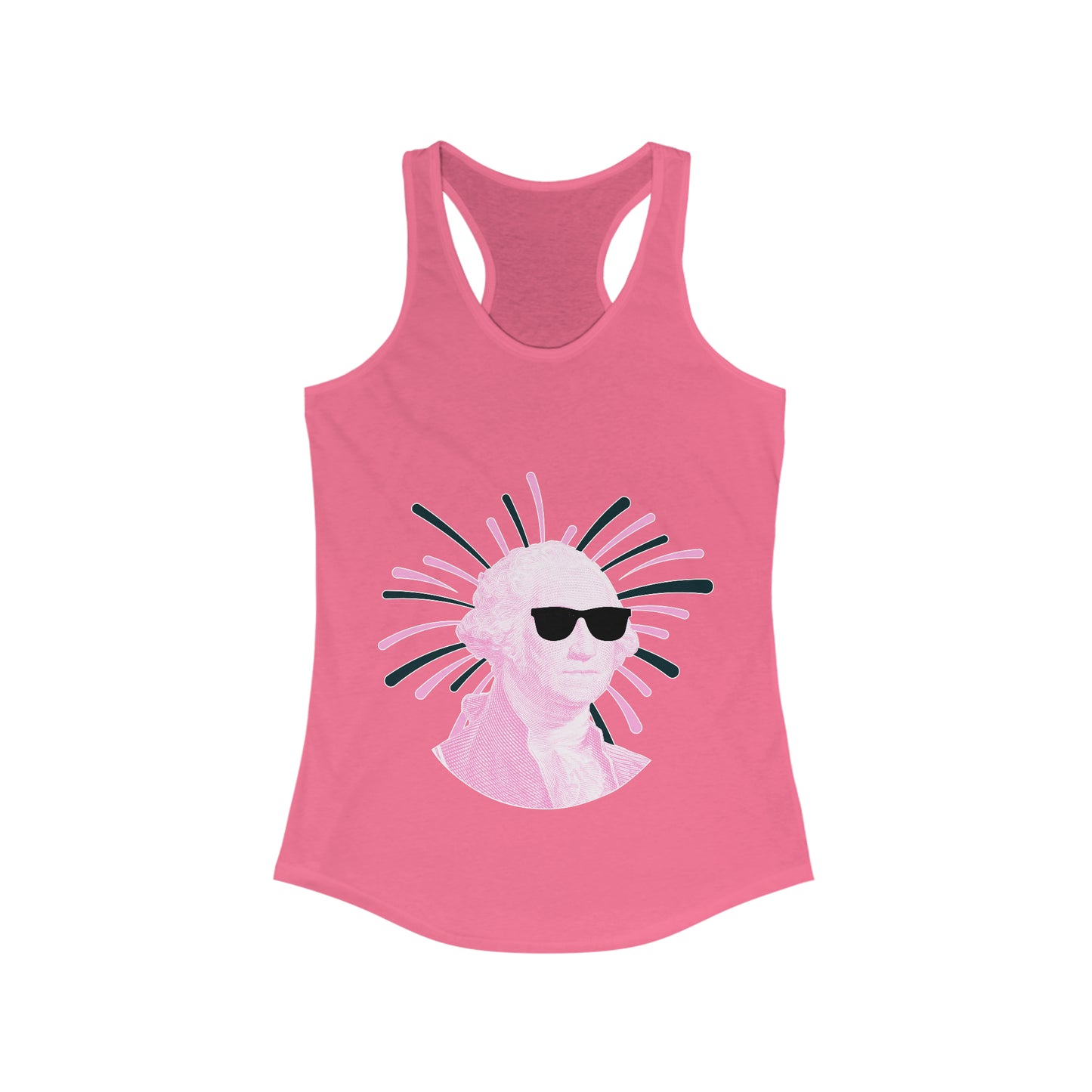 G Dub in Pink Racerback Tank