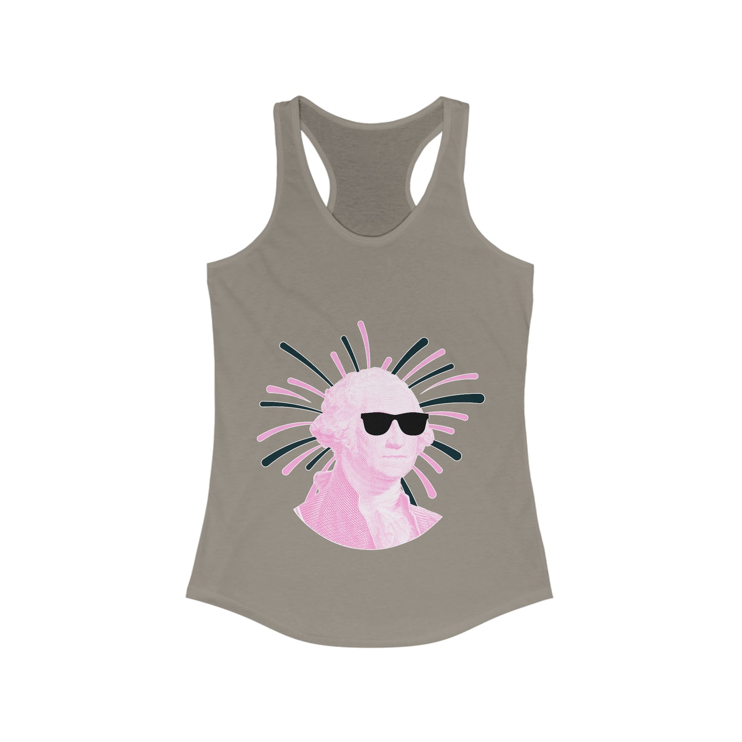 G Dub in Pink Racerback Tank