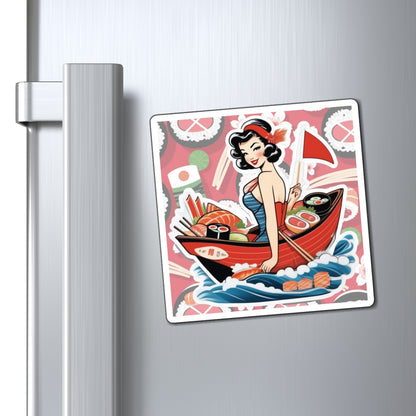 National Sushi Day IX Pin Up Girl Magnet