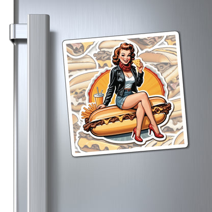 National Cheesesteak V Pin Up Girl Magnet