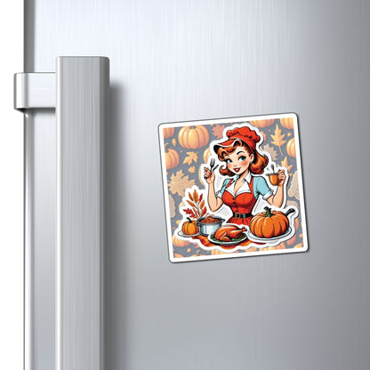 Thanksgiving Pin Up Girl Magnet