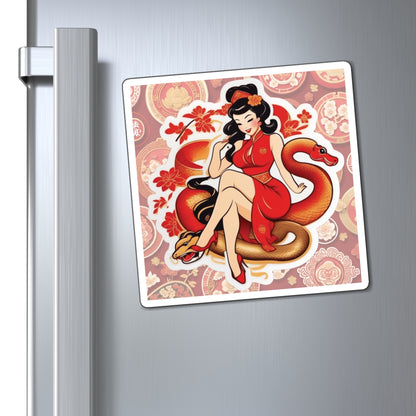 Chinese New Year of the Snake II Pin Up Girl Magnet