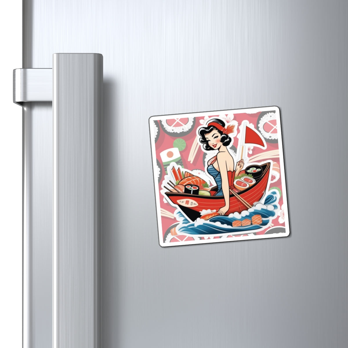 National Sushi Day IX Pin Up Girl Magnet