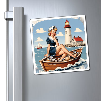 National New England Clam Chowder Day II Pin Up Girl Magnet